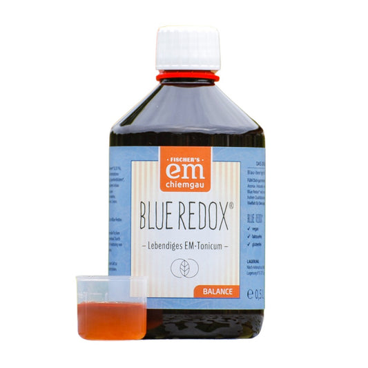 Blue Redox ein Fermentgetraenk mit Aroniabeeren und Molke. Verwendung bei Magen-Darm-Befindlichkeiten